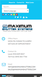 Mobile Screenshot of maximumshutters.com