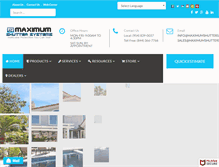 Tablet Screenshot of maximumshutters.com